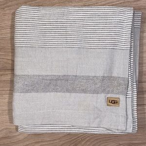 UGG Grey Stripped Shower Curtain and Liner